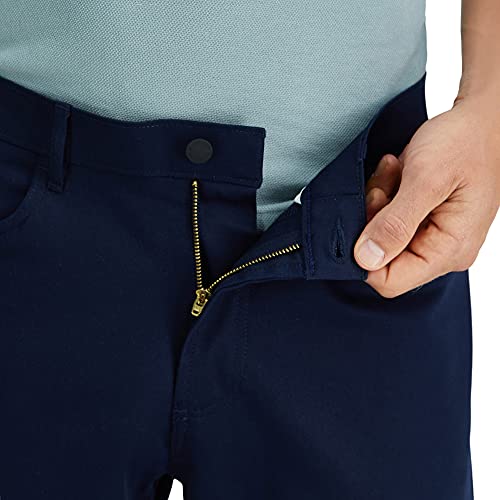 Haggar Men's Iron Free Premium Khaki Straight Fit Flat Front Flex Waistband Casual Pant