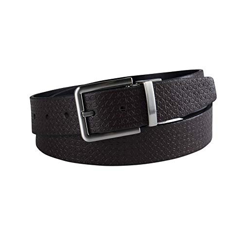 Calvin Klein Men's Two-in-One Reversible Rotative Buckle Casual Dress Belt