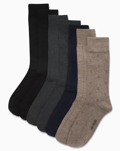 Van Heusen Men's Dress Socks - Lightweight Mid-Calf Crew Dress Socks (7 Packs)