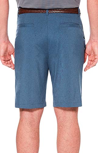 PGA TOUR Men's Flat Front Heather Golf Short with Active Waistband