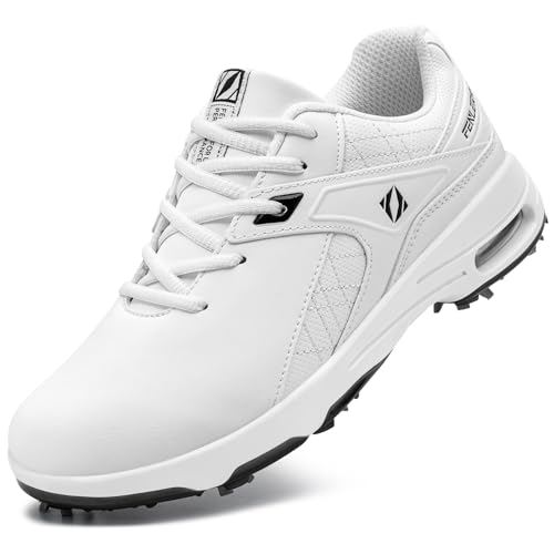 FENLERN Men's Golf Shoes Spiked Waterproof Comfortable Air Cushion F006