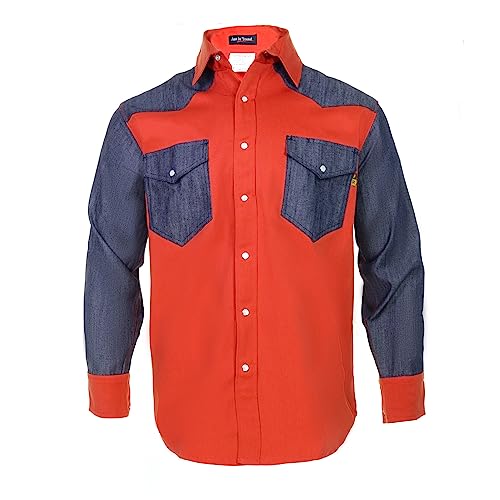 Just In Trend │Flame Resistant FR Shirt - 88/12 - Western Style - Two Tone