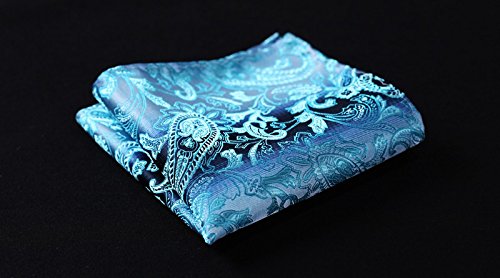 HISDERN Bow Ties for Men Paisley Bowties Mens Self Tie Bow Tie and Pocket Square Set Formal Tuxedo Wedding Bowtie