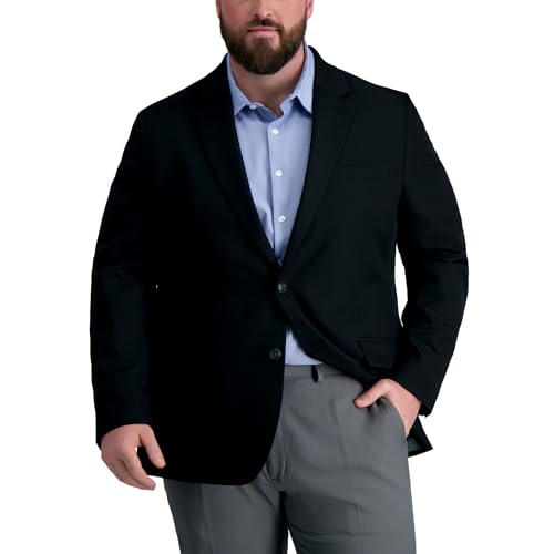 Haggar Men's The Active Series Classic Fit Gabardine Blazer (Regular and Big and Tall Sizes)