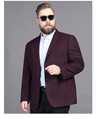 Men's Plus Size Blazer Two Button Business Suit Jacket Wedding Stylish Dress