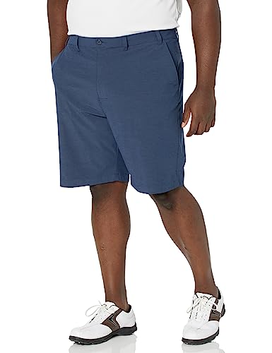 PGA TOUR Men’s 9” Flat Front Horizontal Textured Golf Shorts, 4-Way Stretch, Moisture-Wicking, Sun Protection