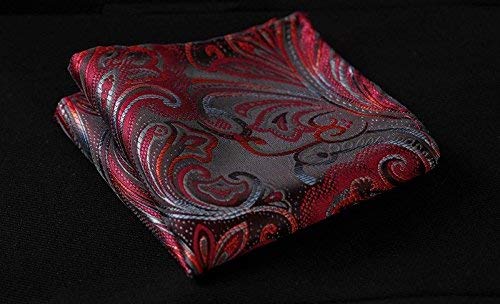 HISDERN Bow Ties for Men Paisley Bowties Mens Self Tie Bow Tie and Pocket Square Set Formal Tuxedo Wedding Bowtie