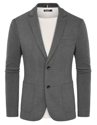 PJ PAUL JONES Men's Casual Knit Blazer Suit Jackets Two Button Lightweight Unlined Sport Coat