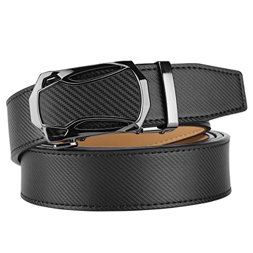 Lavemi Men's Real Leather Ratchet Dress Casual Belt, Cut to Exact Fit,Elegant Gift Box