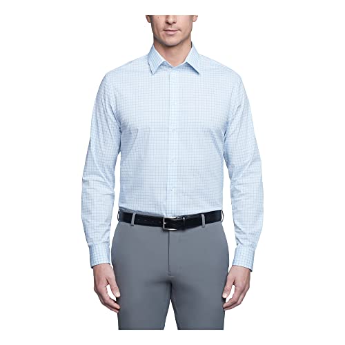 Calvin Klein Men's Non Iron Regular Fit Herringbone French Cuff Dress Shirt