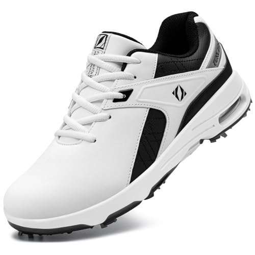 FENLERN Men's Golf Shoes Spiked Waterproof Comfortable Air Cushion F006