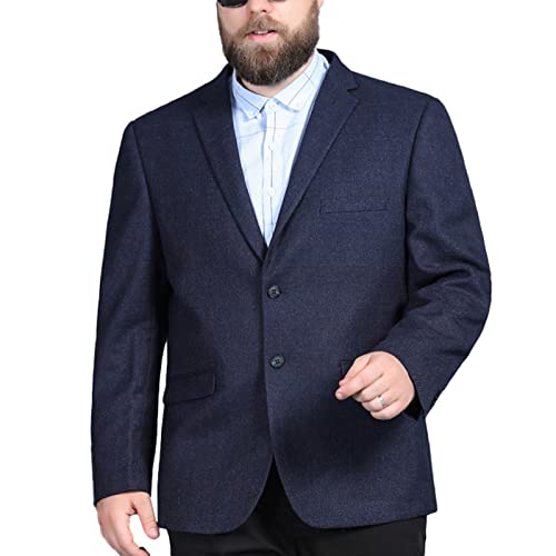 Men's Plus Size Blazer Two Button Business Suit Jacket Wedding Stylish Dress