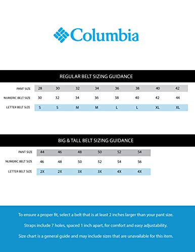 Columbia Men’s Trinity Logo Everyday Casual Dress Belt, Regular and Big and Tall Sizing