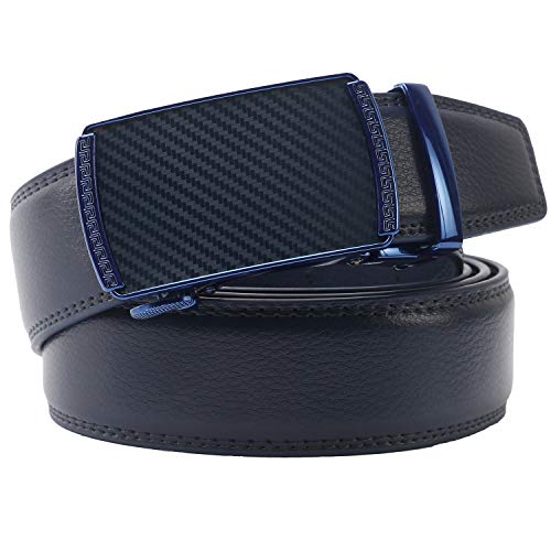 Lavemi Men's Real Leather Ratchet Dress Casual Belt, Cut to Exact Fit,Elegant Gift Box