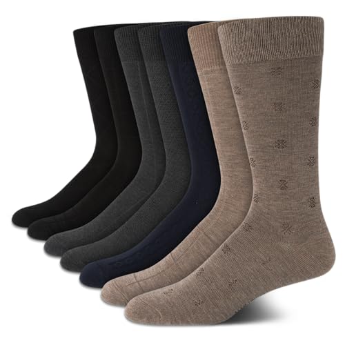 Van Heusen Men's Dress Socks - Lightweight Mid-Calf Crew Dress Socks (7 Packs)