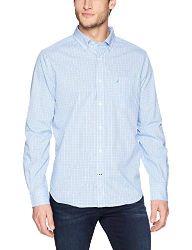 Nautica Men's Wrinkle Resistant Long Sleeve Button Front Shirt