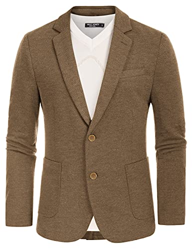 PJ PAUL JONES Men's Casual Knit Blazer Suit Jackets Two Button Lightweight Unlined Sport Coat