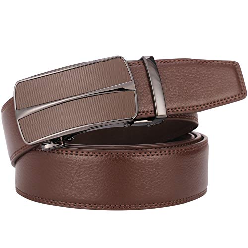 Lavemi Men's Real Leather Ratchet Dress Casual Belt, Cut to Exact Fit,Elegant Gift Box