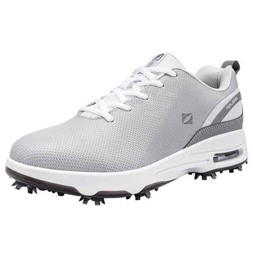 FENLERN Men's Golf Shoes Spiked Waterproof Comfortable Air Cushion F006