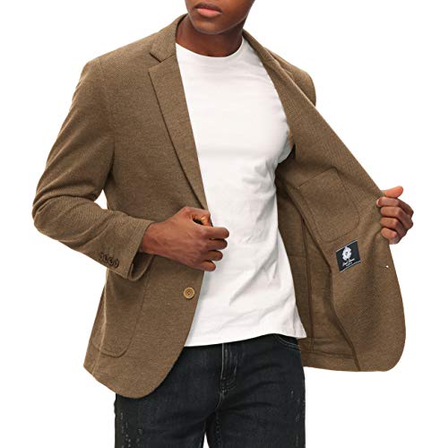 PJ PAUL JONES Men's Casual Knit Blazer Suit Jackets Two Button Lightweight Unlined Sport Coat