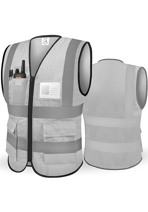 TICONN Reflective Safety Vest High Visibility Class II Mesh Vest for Women & Men Meets ANSI Standards