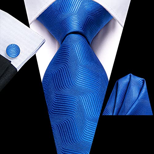 Dubulle Mens Paisley Striped Tie Silk Mens Necktie and PocketSquare Cufflinks Set Wedding Fomral Party