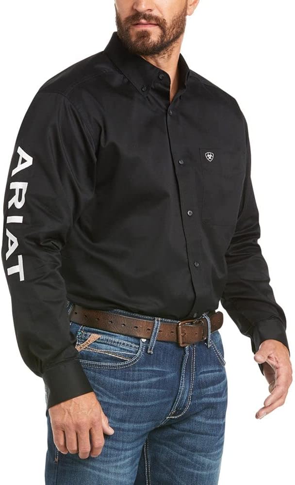 Ariat Solid Twill Classic Fit Shirt - Men's Long Sleeve Western Button-Down