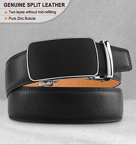 BULLIANT Men's Belt,Slide Ratchet Belt For Gift Men Dress Pant Shirt Oxfords,Trim To Fit