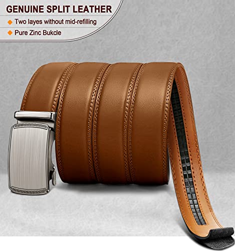 BULLIANT Men's Belt,Slide Ratchet Belt For Gift Men Dress Pant Shirt Oxfords,Trim To Fit