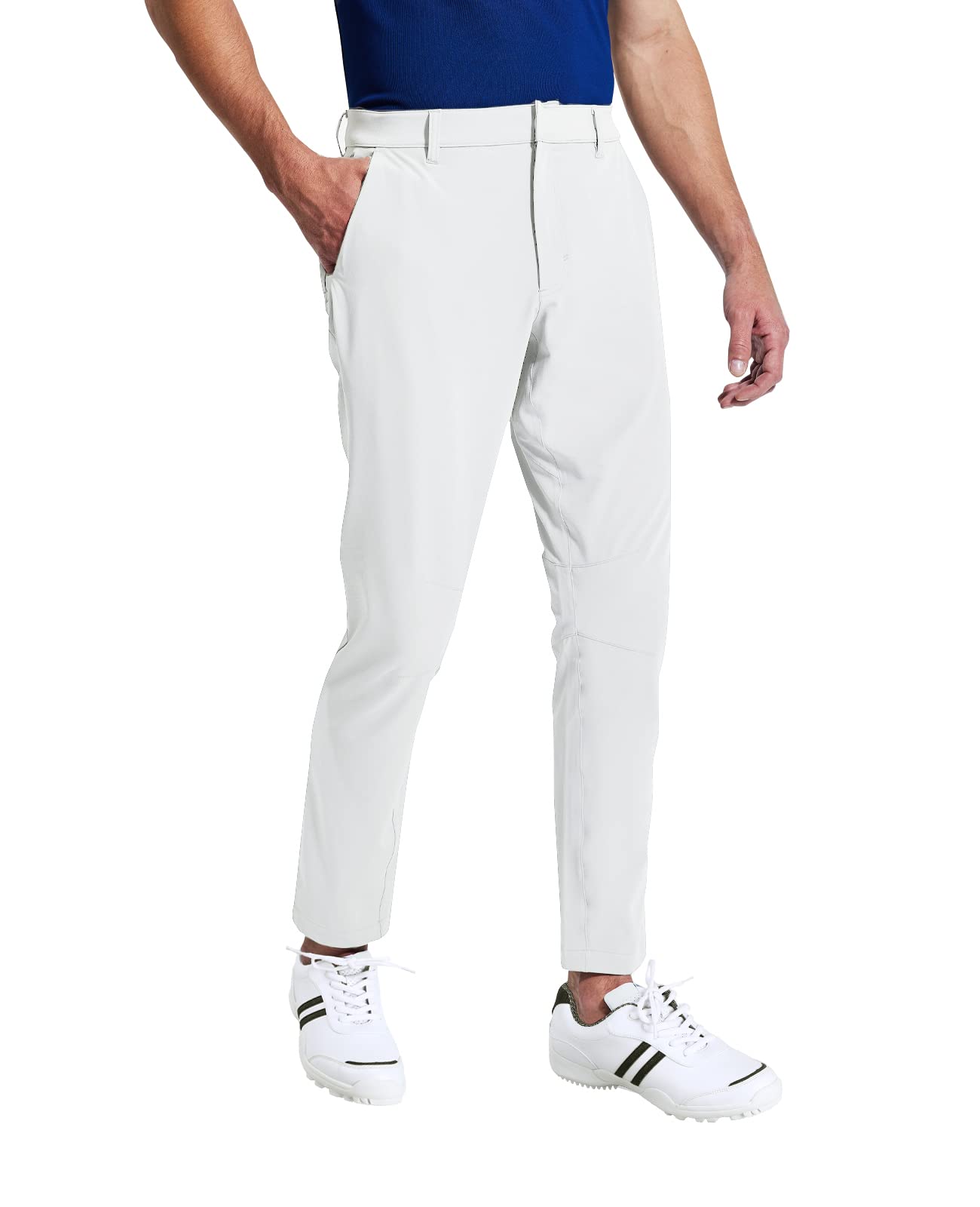 MIER Men's Stretch Golf Pants Slim Fit Lightweight Quick Dry Casual Work Dress Pants with 5 Pockets, Elastic Waist