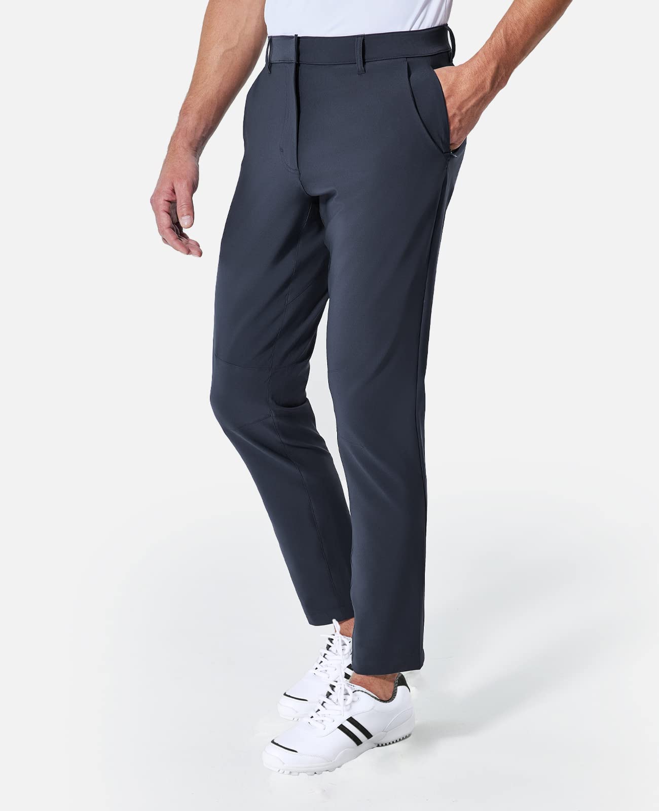 MIER Men's Stretch Golf Pants Slim Fit Lightweight Quick Dry Casual Work Dress Pants with 5 Pockets, Elastic Waist