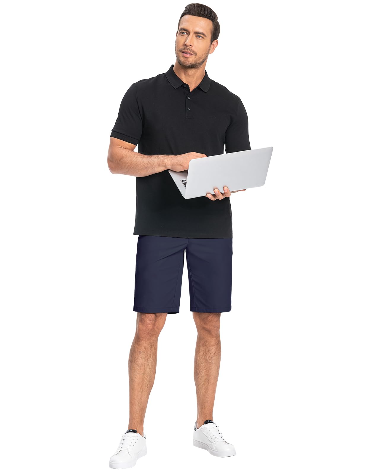 Men's Golf Shorts 7" 10" Dress Casual Shorts Quick Dry Stretch Anti-Wrinkle Work Hybrid Chino Shorts with 4 Pockets