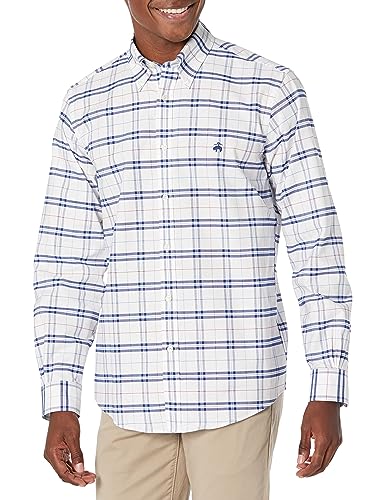 Brooks Brothers Men's Non-Iron Stretch Oxford Long Sleeve Check Sport Shirt