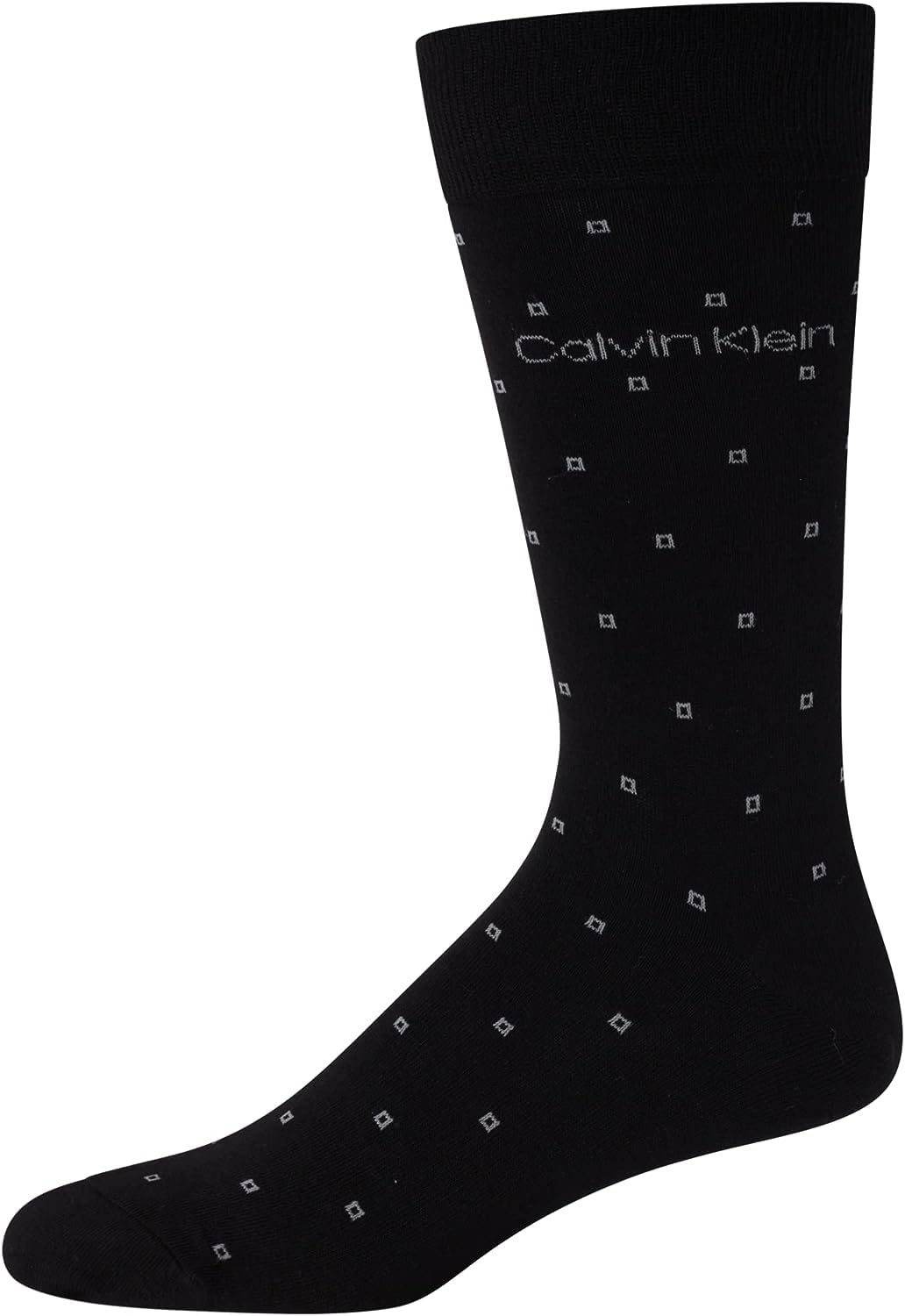 Calvin Klein Men's Dress Socks - 6 Pairs Classic Comfort Stay Up Cuff Mixed Pattern Socks - Dress Socks for Men (7-12), Size 7-12, Black Assorted