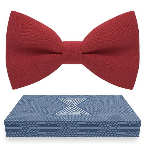 Bow Tie House Mens Bowties Pre-tied Shape Clip on Bowtie Solid Men Formal Wear for kids, baby boys, toddler any age bow ties