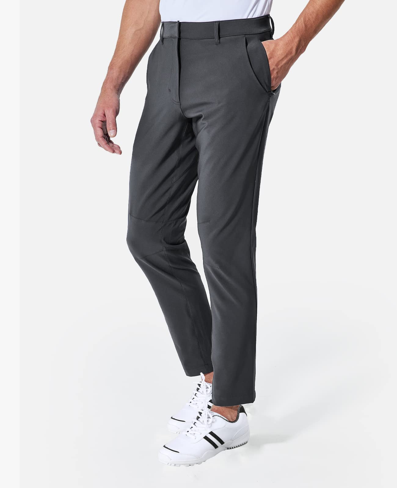 MIER Men's Stretch Golf Pants Slim Fit Lightweight Quick Dry Casual Work Dress Pants with 5 Pockets, Elastic Waist