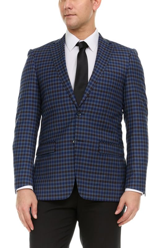 Adam Baker Men's Single Breasted Ultra Slim Fit Wool Blazer/Sport Coat - Many Styles and Colors