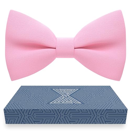 Bow Tie House Mens Bowties Pre-tied Shape Clip on Bowtie Solid Men Formal Wear for kids, baby boys, toddler any age bow ties