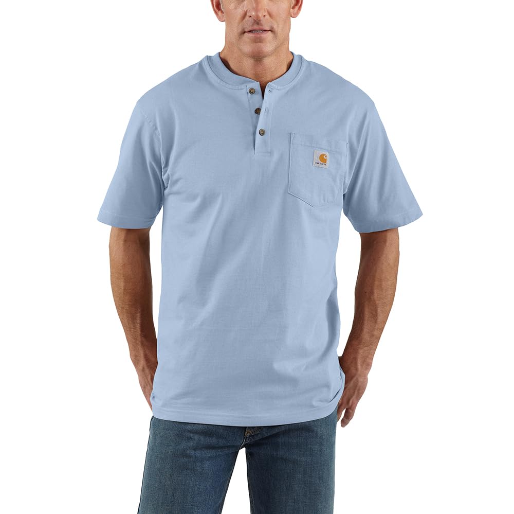 Carhartt Men's Loose Fit Heavyweight Short-Sleeve Pocket Henley T-Shirt