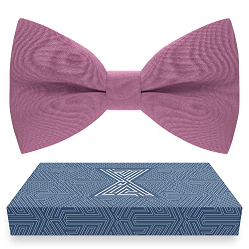 Bow Tie House Mens Bowties Pre-tied Shape Clip on Bowtie Solid Men Formal Wear for kids, baby boys, toddler any age bow ties