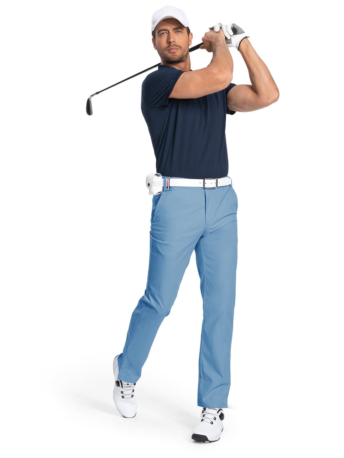 Men's-Golf-Pants-Classic-Fit Stretch Quick Dry Lightweight Dress Work Casual Outdoor Comfy Trousers with Pockets