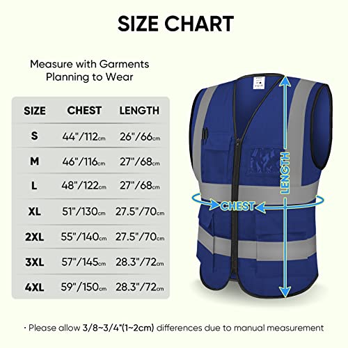 TICONN Reflective Safety Vest High Visibility Class II Mesh Vest for Women & Men Meets ANSI Standards