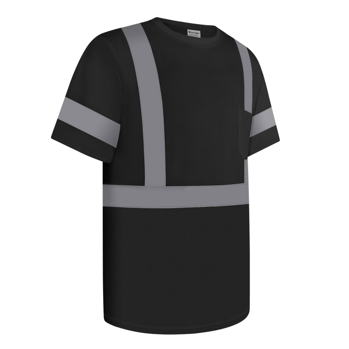 High Visibility Shirts for Men Class 3 Hi Vis Reflective Safety Construction Shirts for Men Women, Short Sleeve Work Shirts with Black Bottom, Meet ANSI, Durable & Breathable, Yellow L