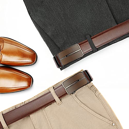 Lavemi Men's Real Leather Ratchet Dress Casual Belt, Cut to Exact Fit,Elegant Gift Box