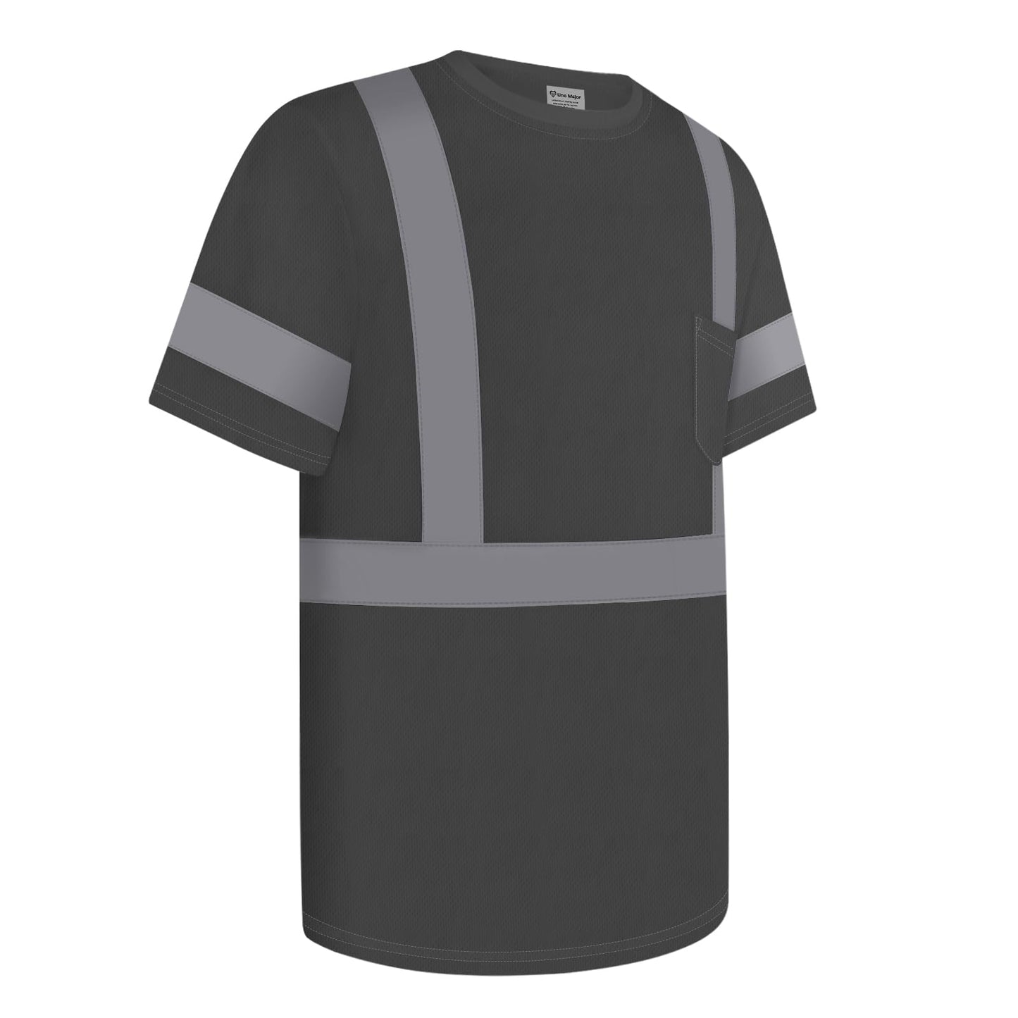 High Visibility Shirts for Men Class 3 Hi Vis Reflective Safety Construction Shirts for Men Women, Short Sleeve Work Shirts with Black Bottom, Meet ANSI, Durable & Breathable, Yellow L