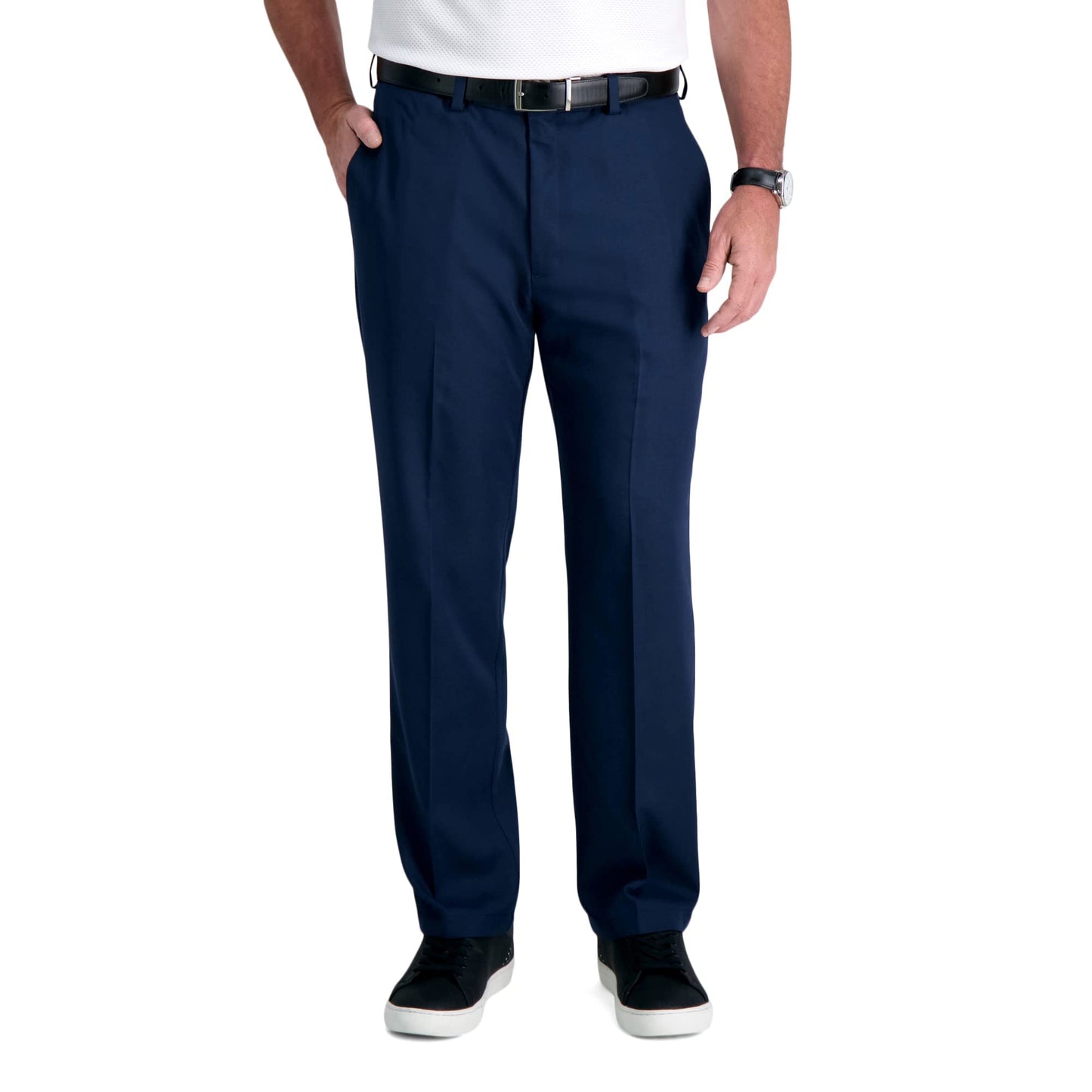 HAGGAR Mens Cool 18 Pro Classic Fit Flat Front Casual Pant Regular and Big & Tall Sizes