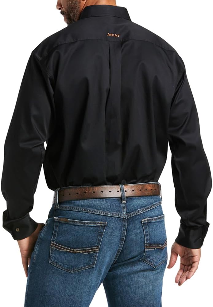 Ariat Solid Twill Classic Fit Shirt - Men's Long Sleeve Western Button-Down