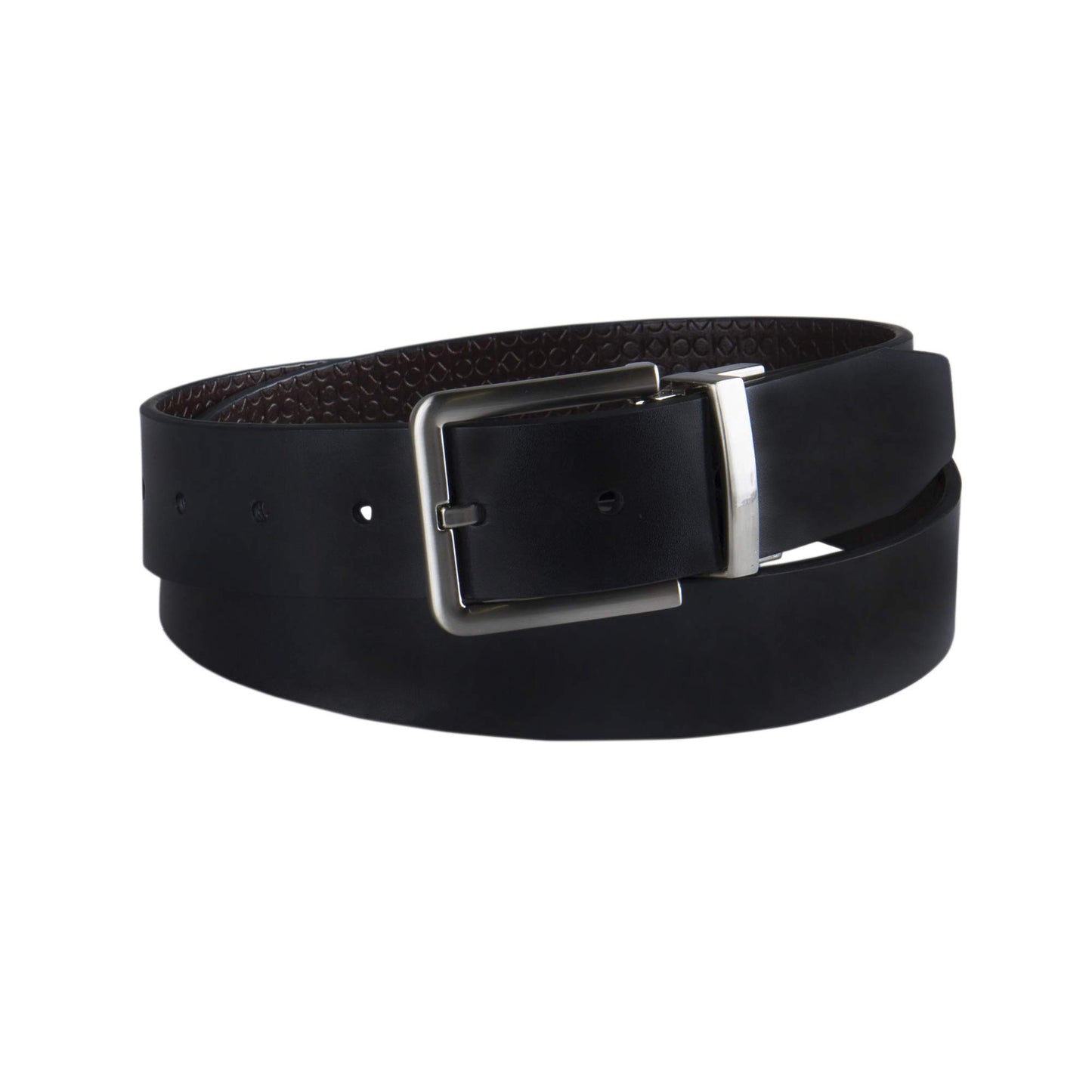 Calvin Klein Men's Two-in-One Reversible Rotative Buckle Casual Dress Belt