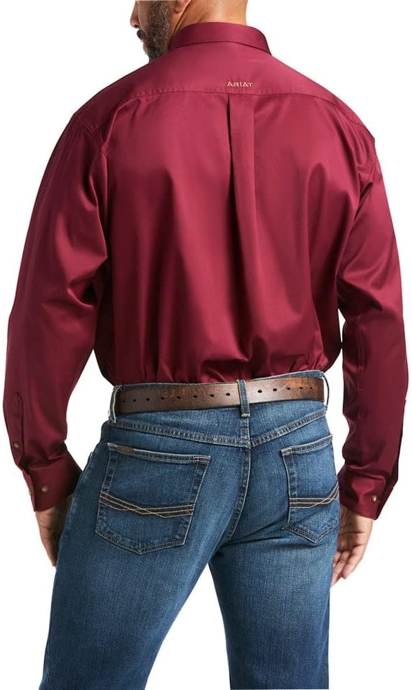 Ariat Solid Twill Classic Fit Shirt - Men's Long Sleeve Western Button-Down