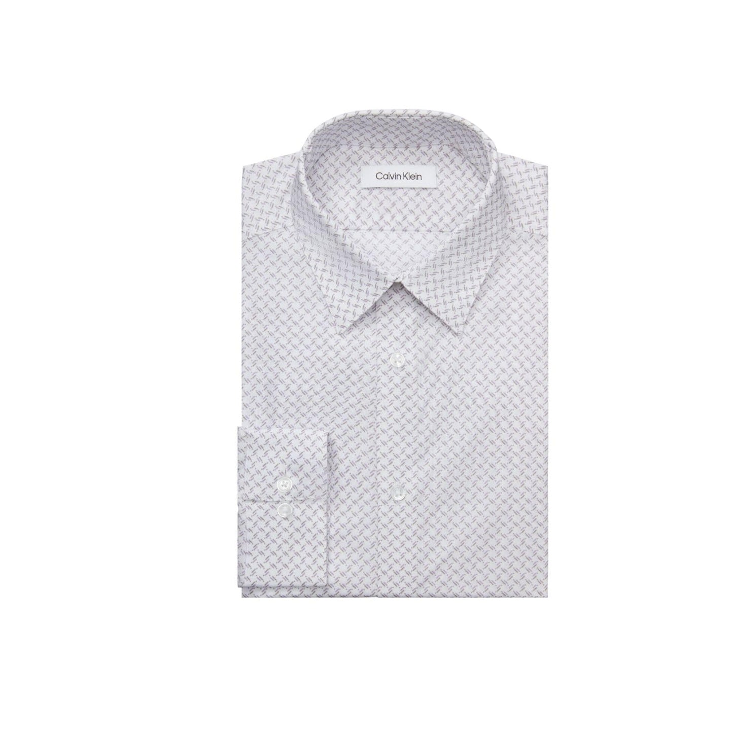 Calvin Klein Men's Non Iron Regular Fit Herringbone French Cuff Dress Shirt